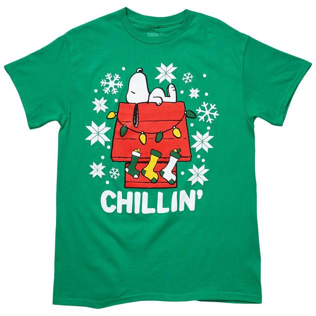 Young Mens Peanuts™ Snoopy Snow Short Sleeve Graphic Tee