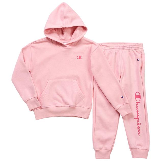 Girls (4-6x) Champion® Front & Back Logo Hoodie & Joggers Set