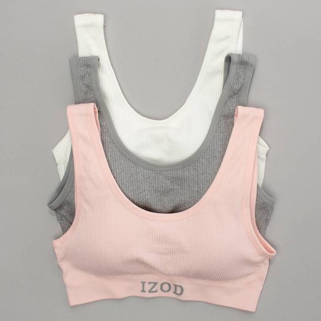 Juniors IZOD® 3pk. Ribbed Seamless Comfort Bralette Bras IZ70058