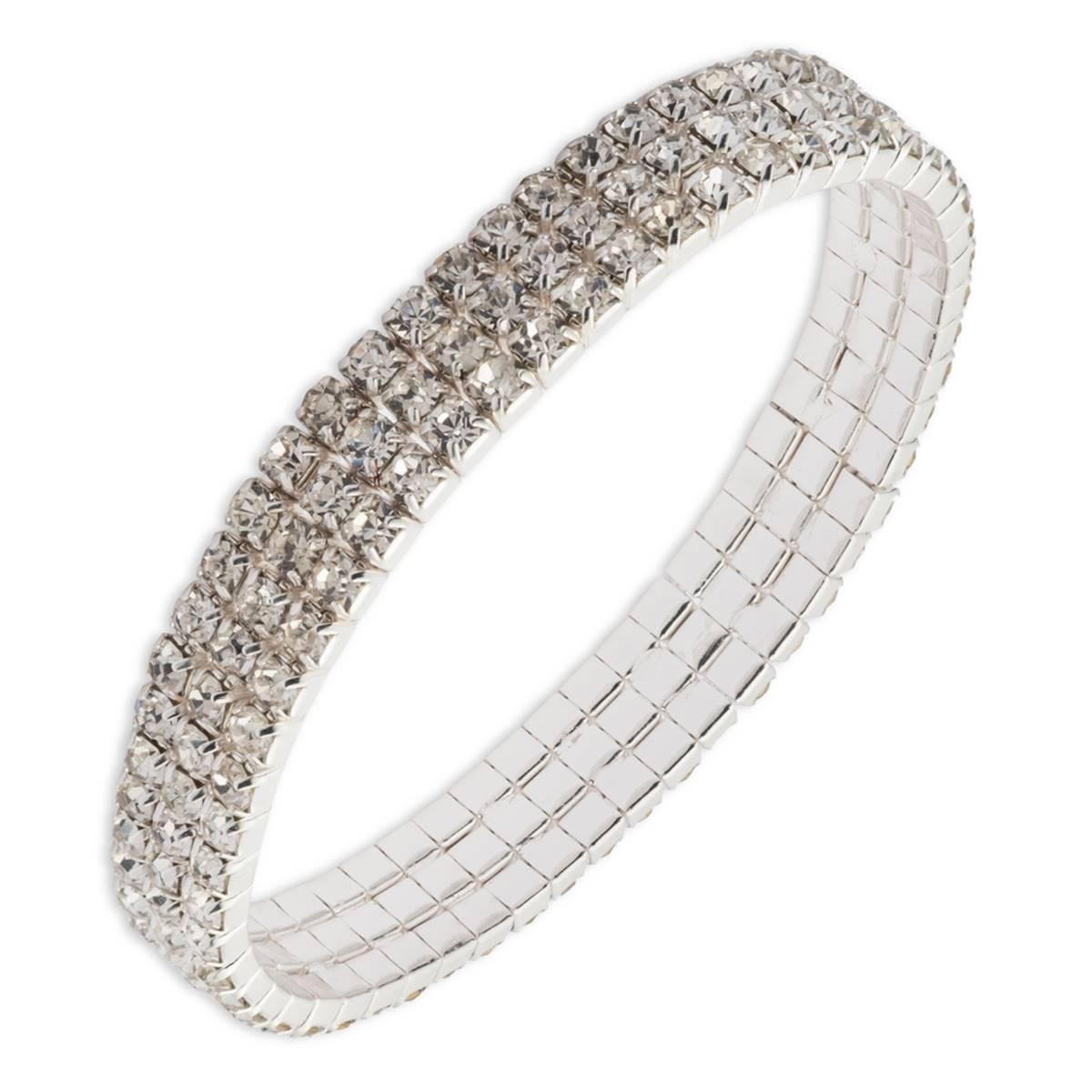 You''re Invited Silver-Tone Stretch Bracelet