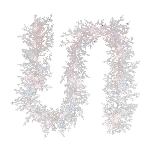 National Tree 9ft. Christmas by the Sea Coral Pre-Lit Garland
