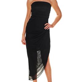 Juniors Emerald Sundae Mesh Tube Asymmetrical Hem Sheath Dress
