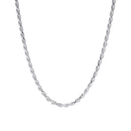 20in. Sterling Silver Rope Chain Necklace