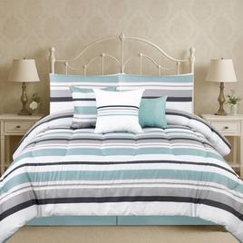 Twill Stripe 7pc. Comforter Set