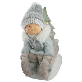 Northlight Seasonal 15in. Lighted Boy on a Sled Christmas Figure