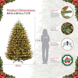 Puleo International 7.5ft. Canadian Balsam Fir Christmas Tree
