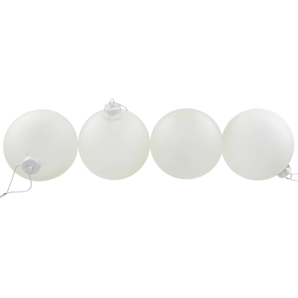 Northlight 4ct. Frosted Matte Glass Christmas Ornaments