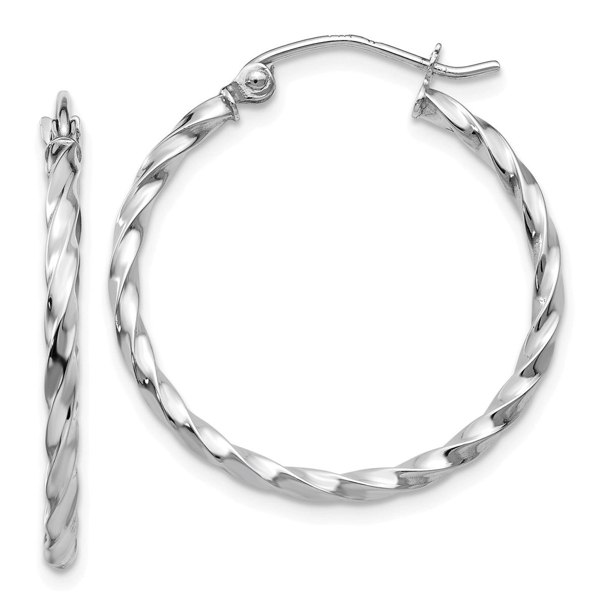 Gold Classics(tm) 14kt. White Gold 22mm Hoop Earrings