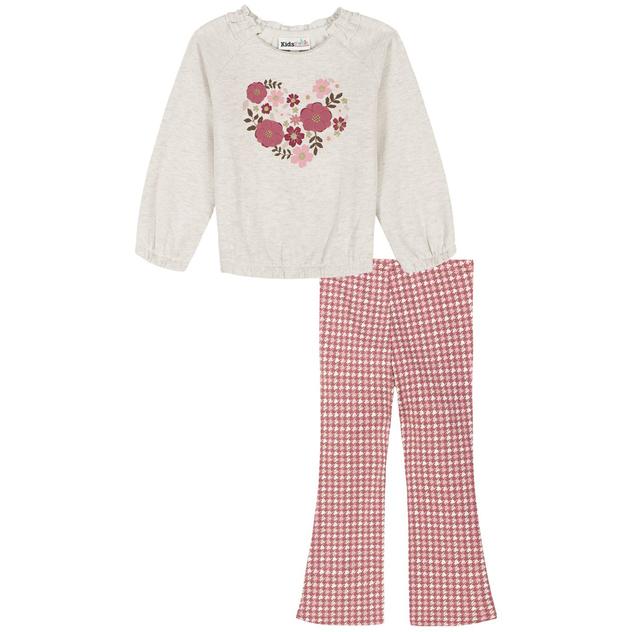 Girls (4-6x) Kids Headquarters® Heart Top & Houndstooth Leggings