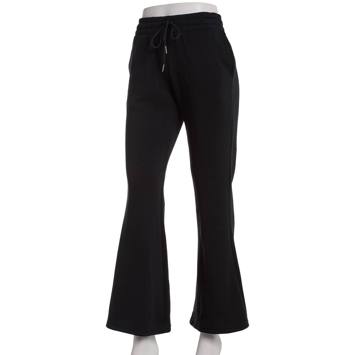 Juniors No Comment Fleece Flare Leg Drawstring Sweatpants