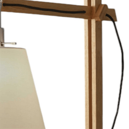 HomeRoots 61in. Natural Solid Wood Task Floor Lamp