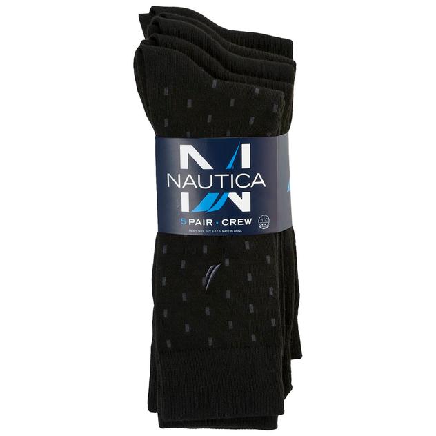 Mens Nautica 5pk. Dress Crew Socks
