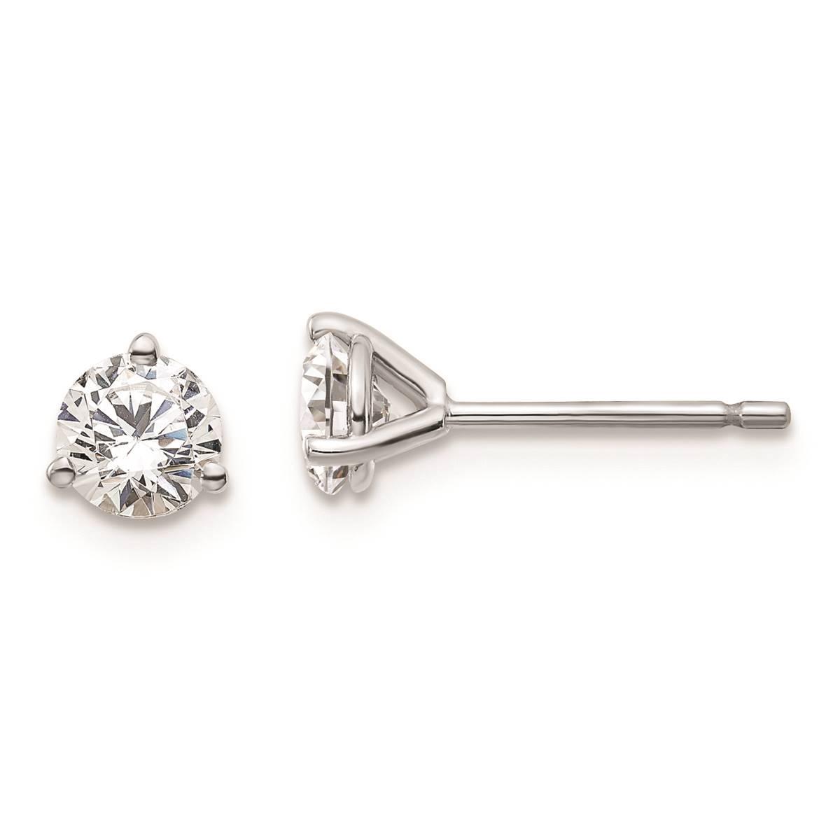 Pure Fire 14kt. White Gold Lab Grown 2/3ctw. Diamond Earrings