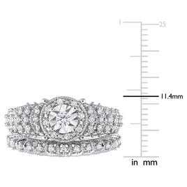 Diamond Classics™ 1/3ctw. Diamond Sterling Silver Bridal Ring Set