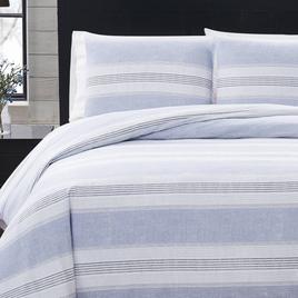 London Fog Striped Flannel Comforter Set