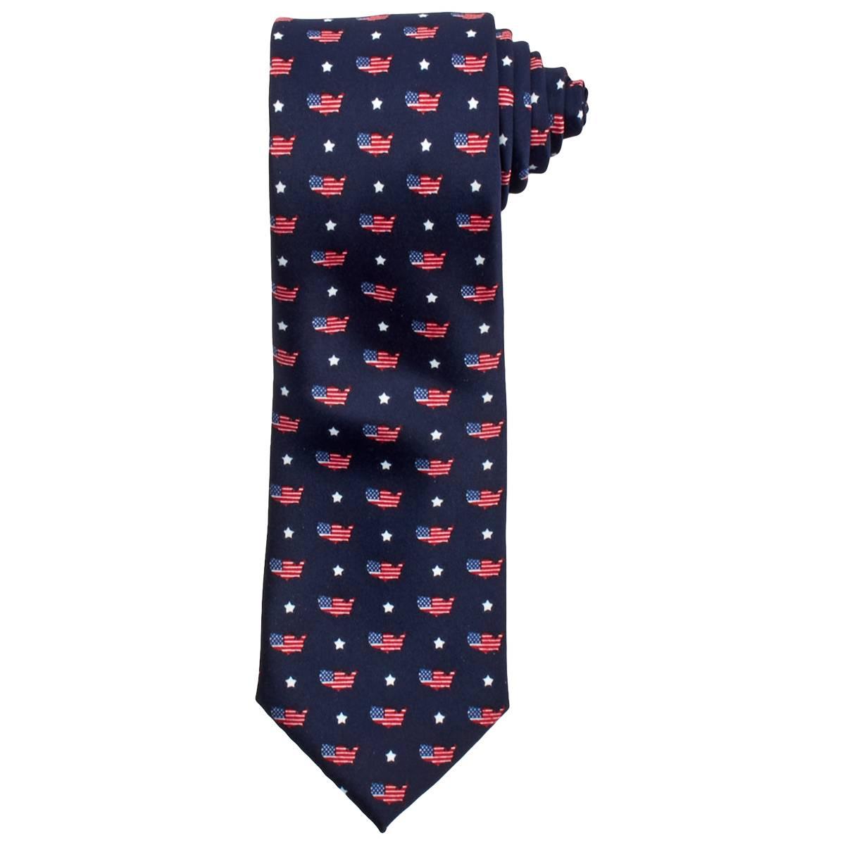 Mens American Heritage USA and Stars Print Tie