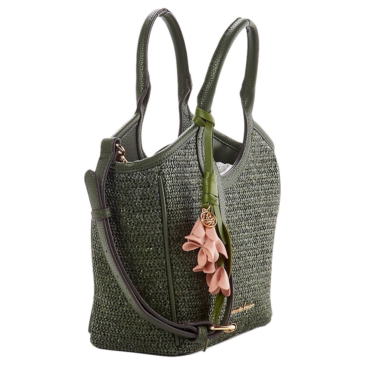 Nanette Lepore Junne Tulip Charm Straw Satchel