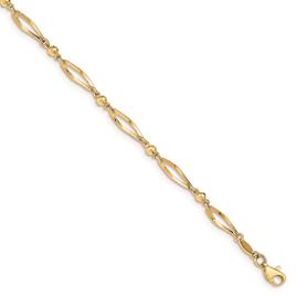 Gold Classics(tm) 14kt. Gold Polished & Diamond Cut 9in. Anklet