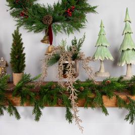 Northlight Seasonal 24in. Golden Glittered Pine Christmas Spray