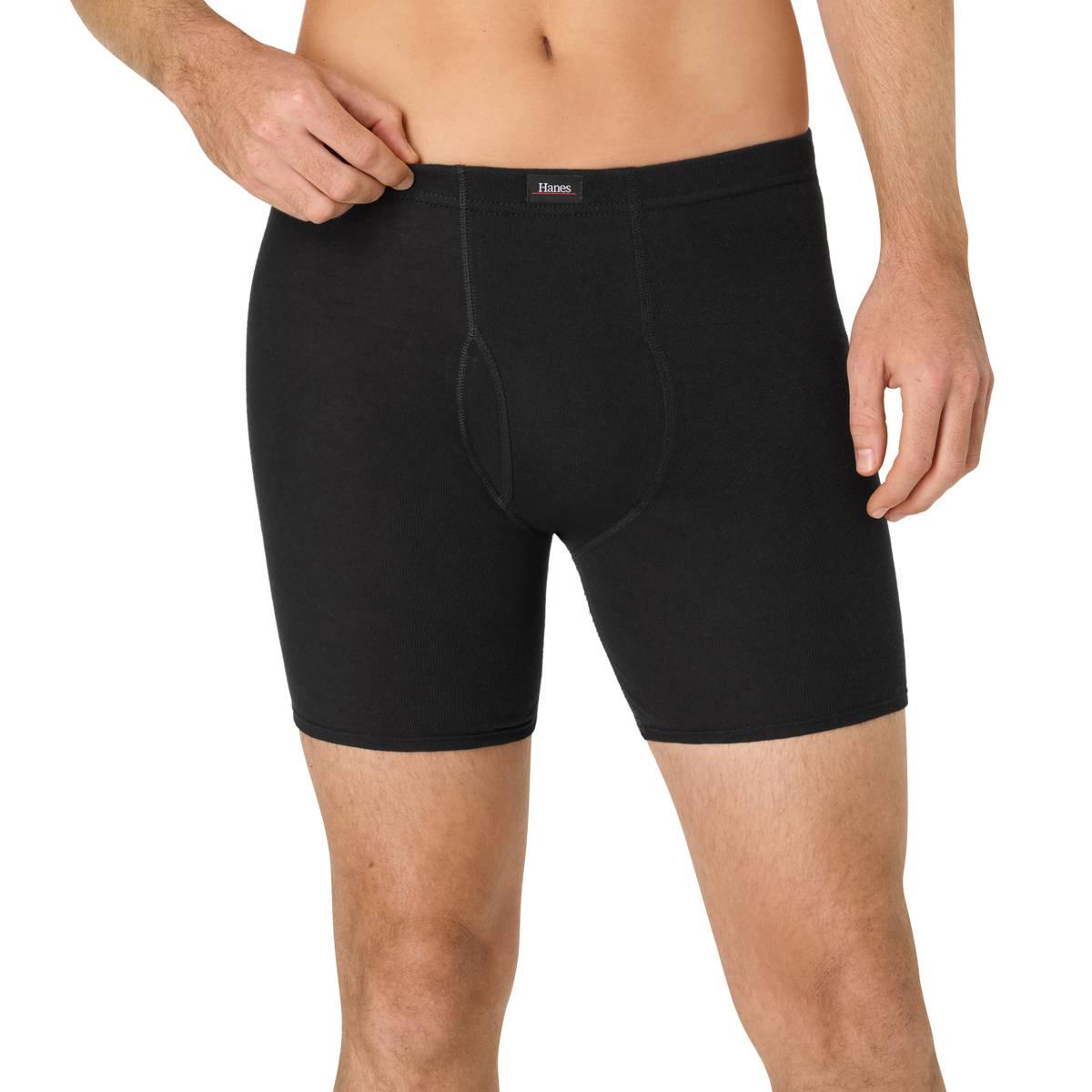 Mens Hanes Ultimate(R) Core 4pk. Boxer Briefs - Black/Blue/Grey