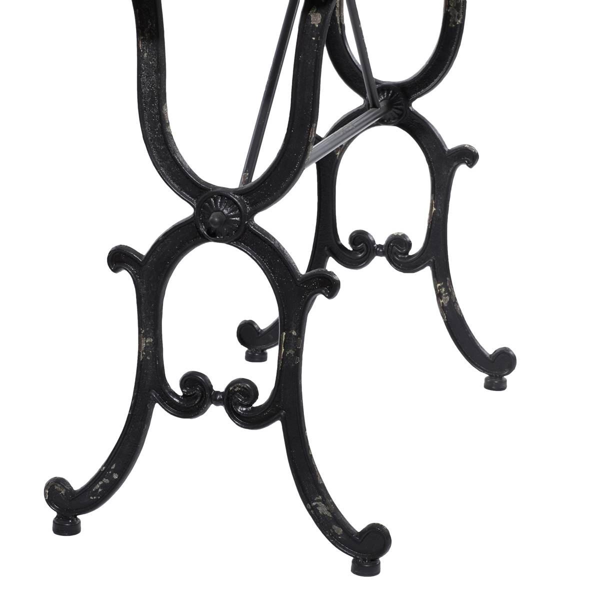 9th & Pike® Black Grey Farmhouse Metal Console Table