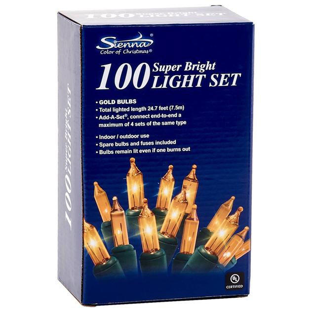 Sienna Super Bright Gold 100 Light Set