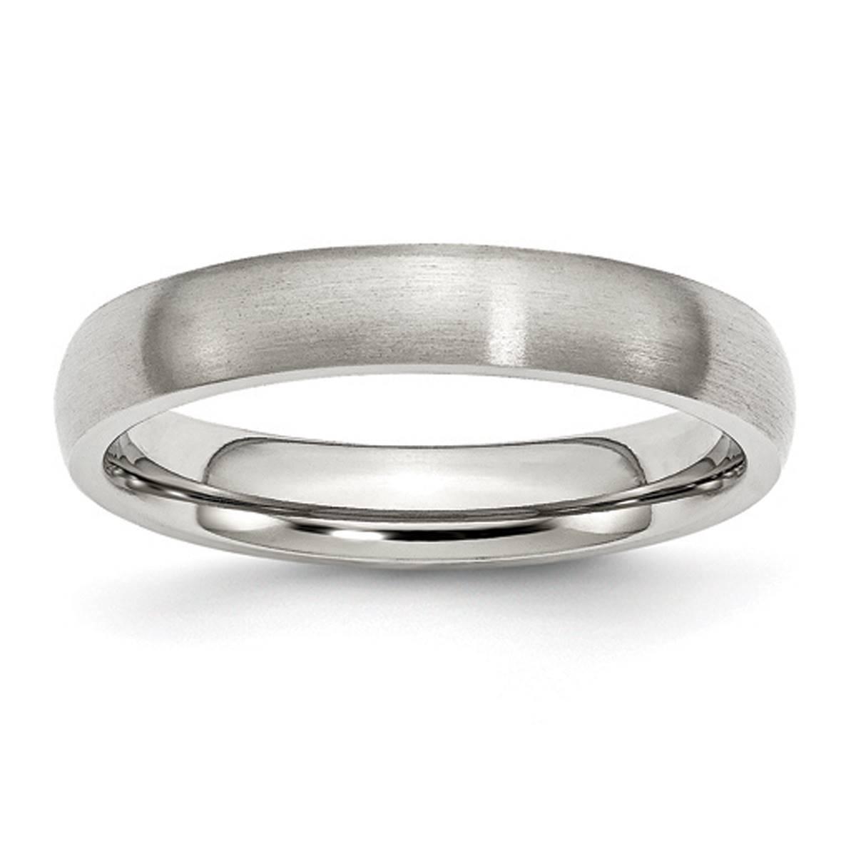 Mens Gentlemen's Classics(tm) Stainless Steel Brushed 4mm Band