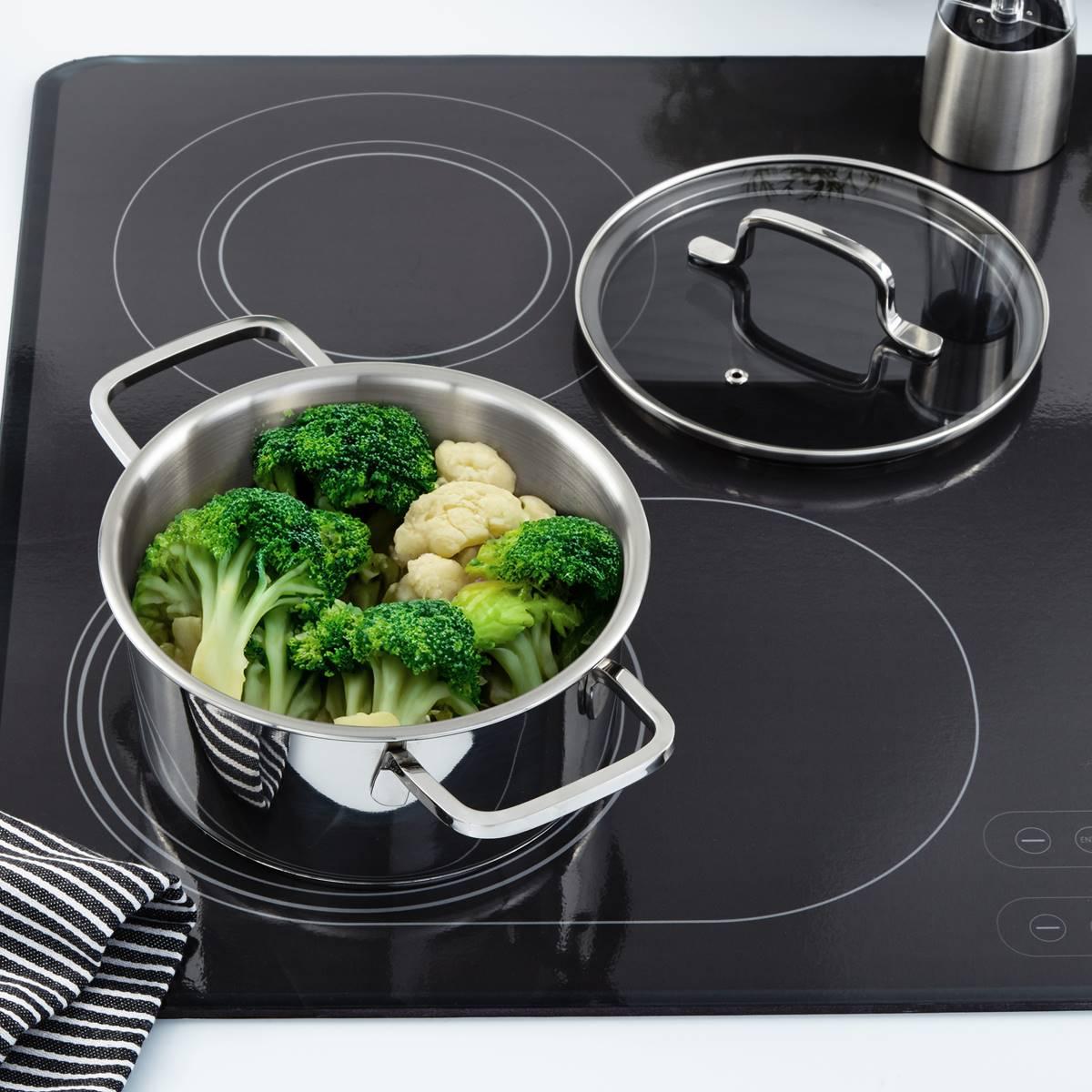 BergHOFF Helix Stainless Steel 7.25in. Stockpot w/ Glass Lid