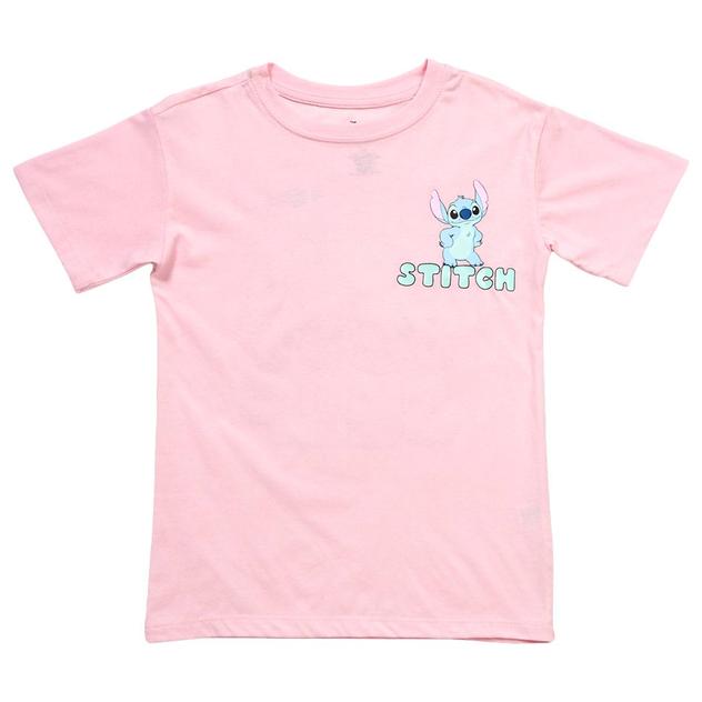 Girls (7-16) Disney Stitch Jelly Ink Be Your Best Tee