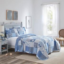 Laura Ashley® Paisley Patchwork 136 TC Reversible Quilt Set