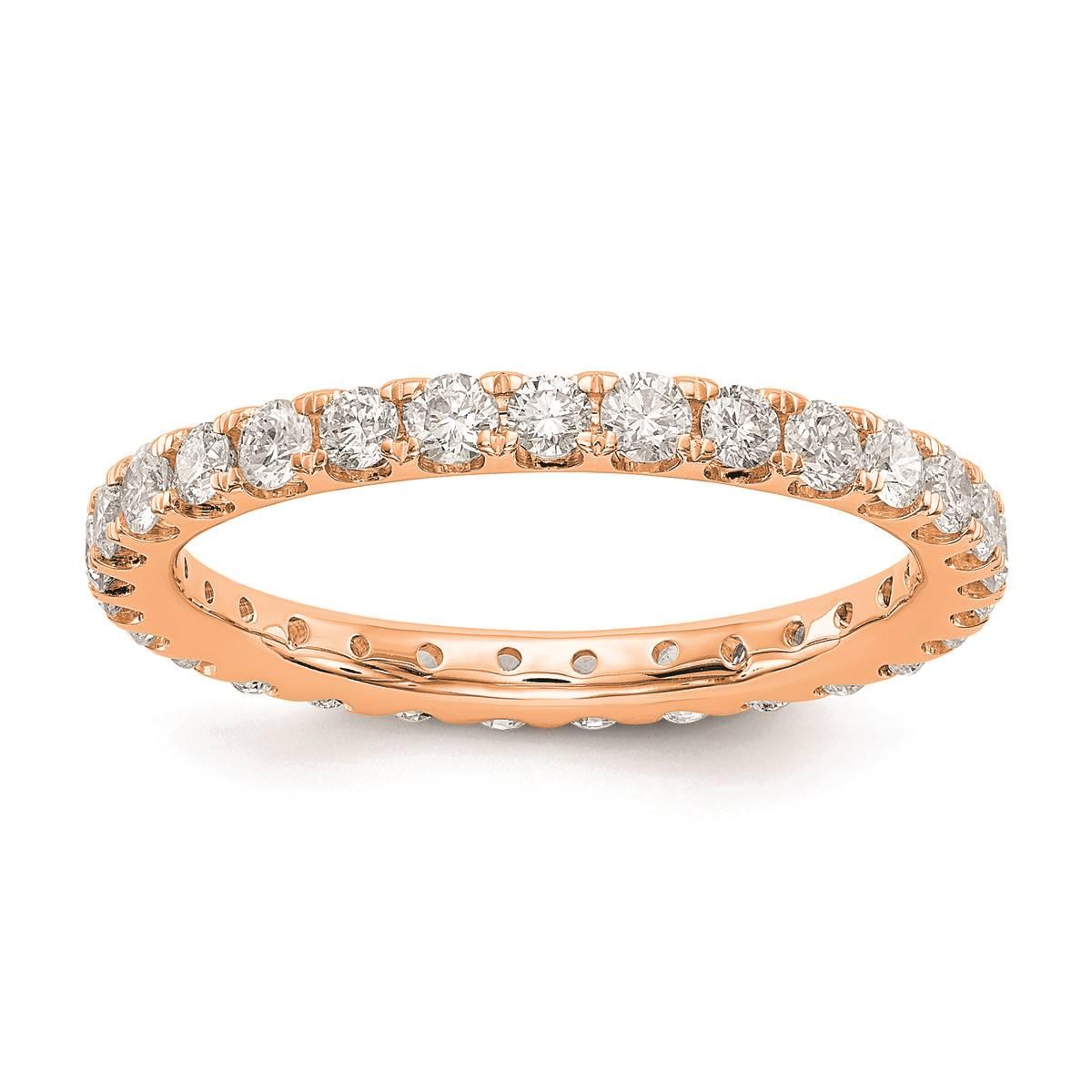Pure Fire 14kt. Rose Gold Lab Grown Diamond Eternity Wedding Band