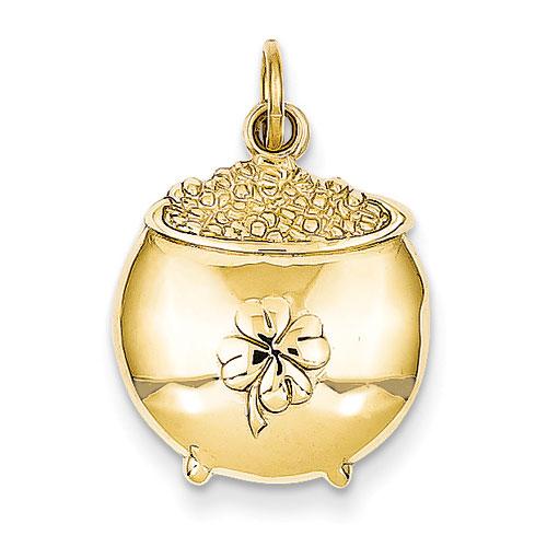 Gold Classics(tm) 14kt. Yellow Gold Pot of Gold Charm