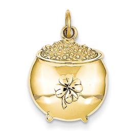 Gold Classics(tm) 14kt. Yellow Gold Pot of Gold Charm