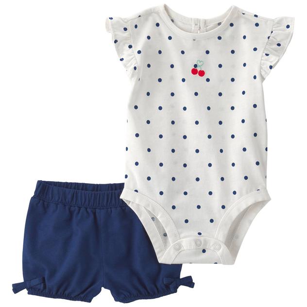 Baby Girl (3-24M) Carter's® Cherry Polka Dot Bodysuit & Short Set