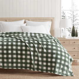 Martha Stewart Madison Gingham Throw Blanket