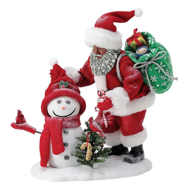 Department 56® Santa & Snow Buddy Black Figurine