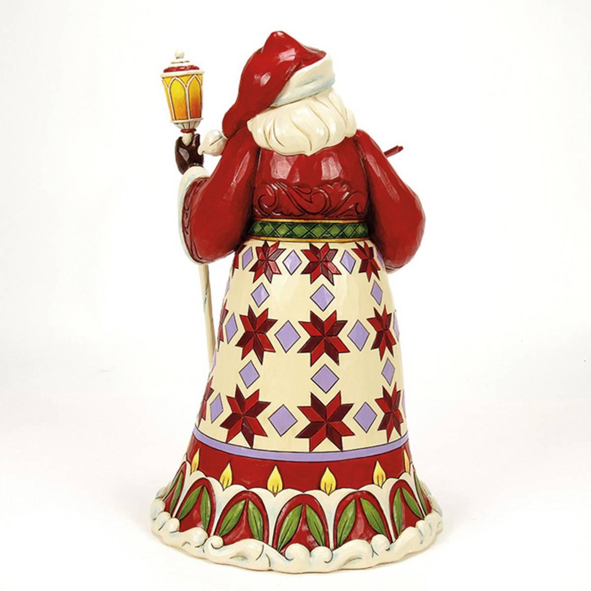 Jim Shore Santa Cardinal on Hand Christmas Figurine