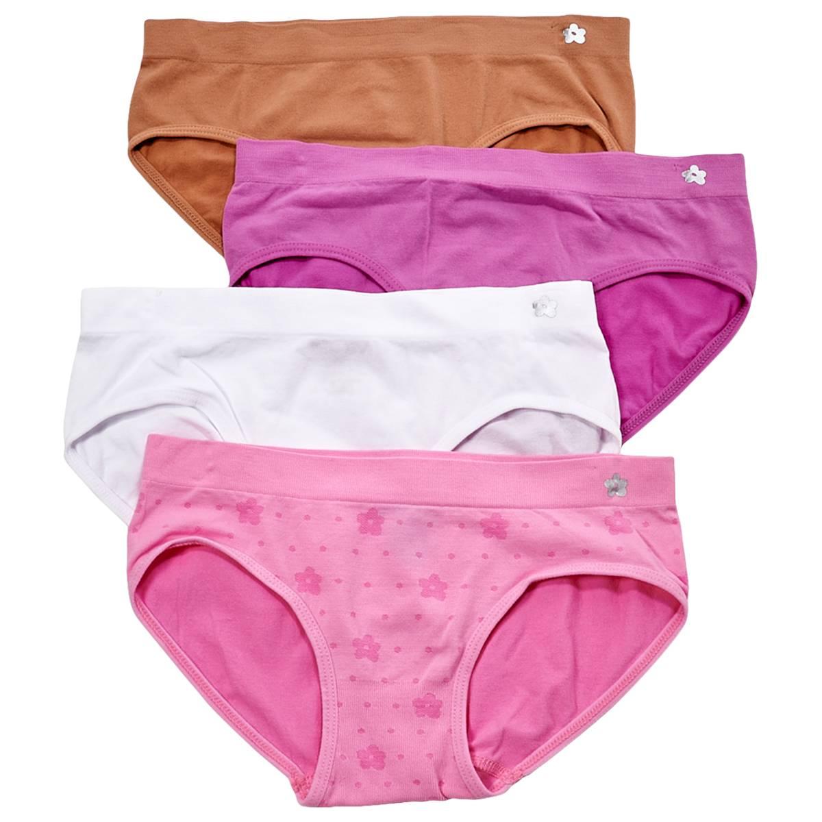 Girls Limited Too(tm) 4pk. Seamless Floral/Solid Hipsters