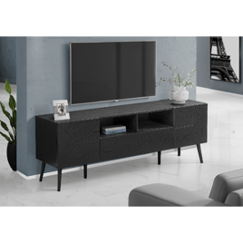 Monarch Specialties 72in. Wood-Look TV Stand with Storage