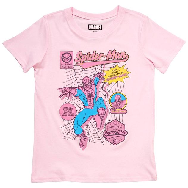 Girls (7-16) Marvel Short Sleeve Spider-Man Comic Tee