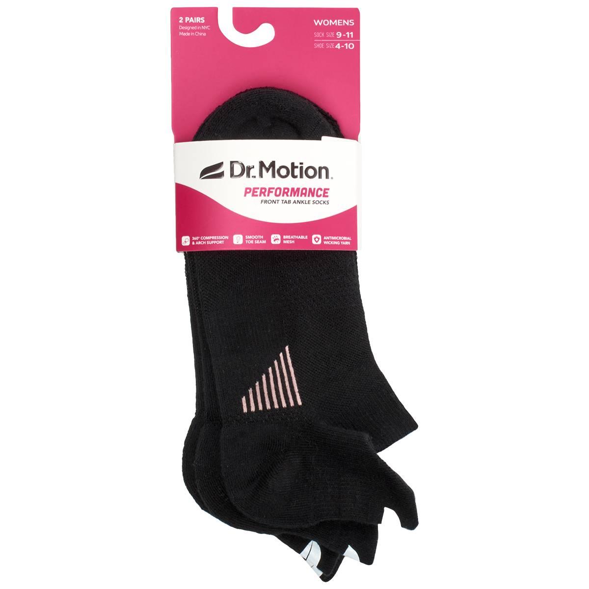 Womens Dr. Motion 2pk. Ankle Socks