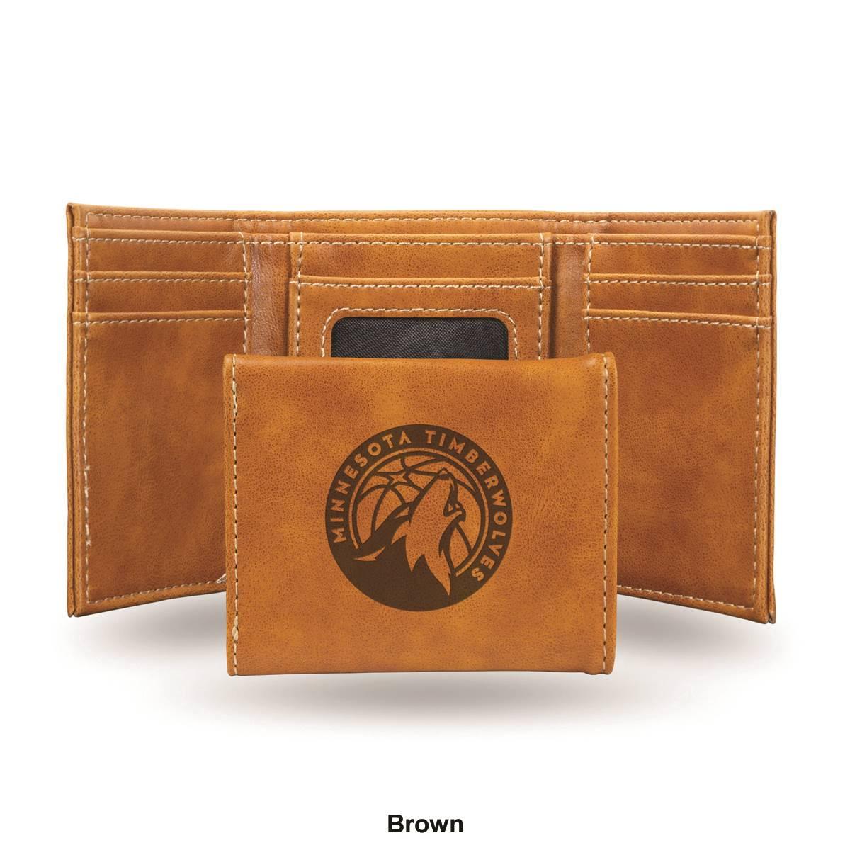 Mens NBA Minnesota Timberwolves Faux Leather Trifold Wallet