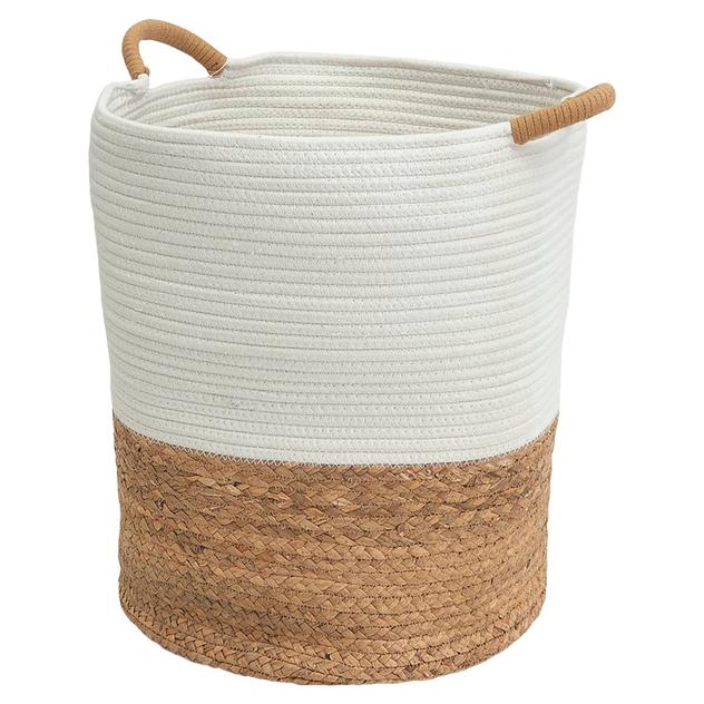 Bombay Cotton Rope Water Hyacinth Tote - Medium