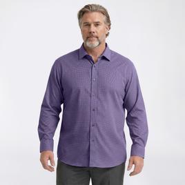 Mens Big & Tall Christian Aujard Stretch Dress Shirt-Purple/Lilac
