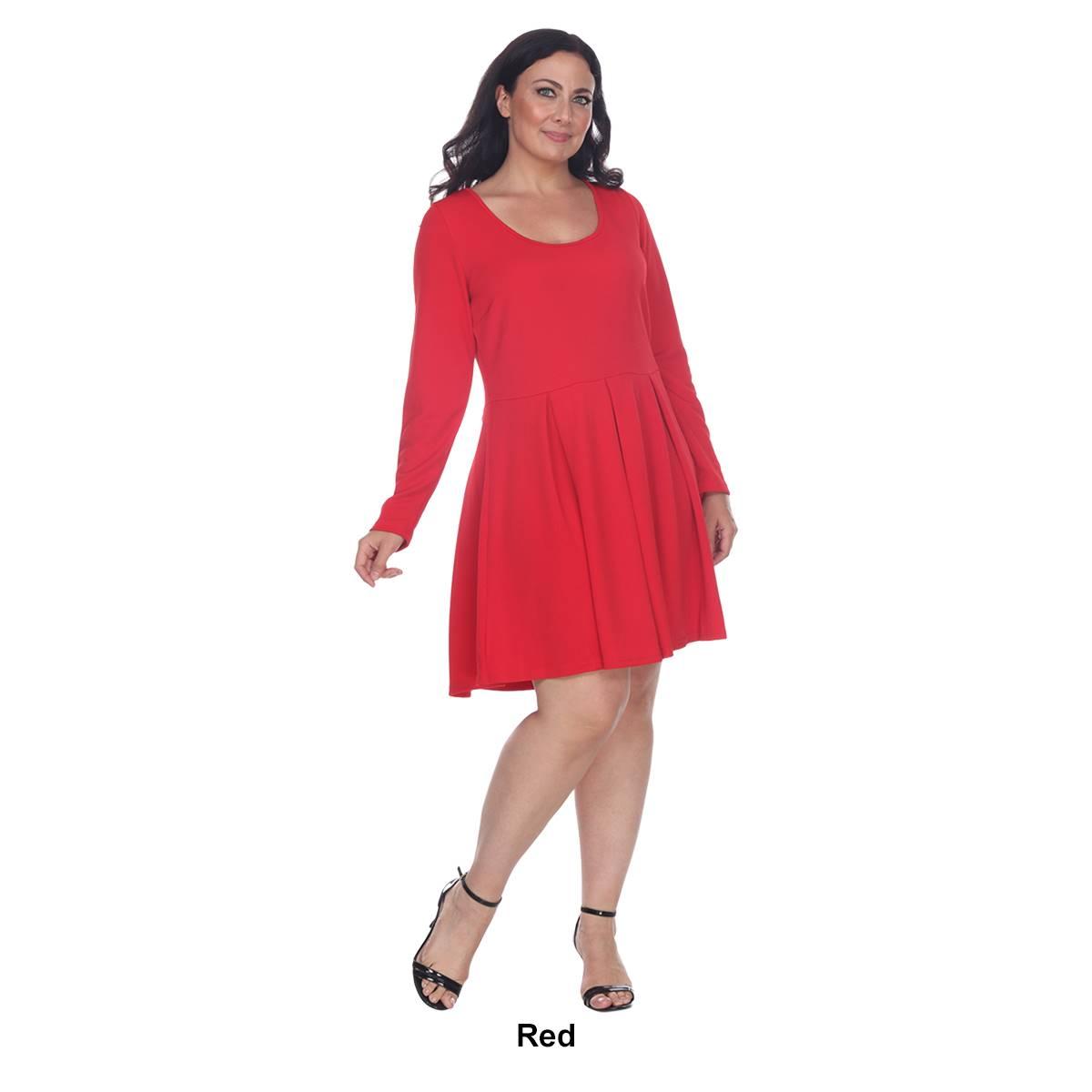 Plus Size White Mark Jenara Fit N’ Flare Dress