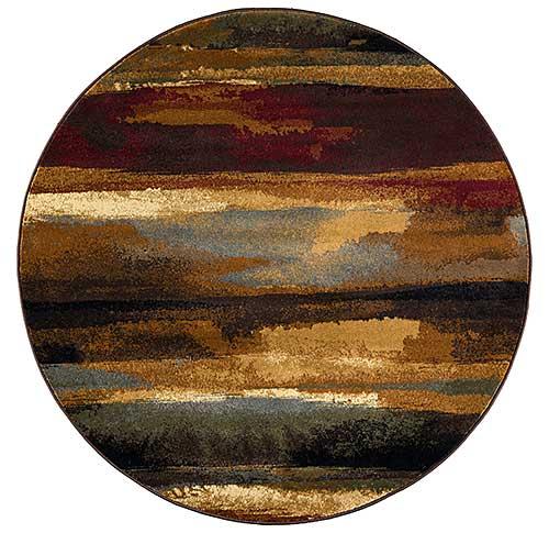 Tayse Festival Dakota Watercolor Patten Round Area Rug