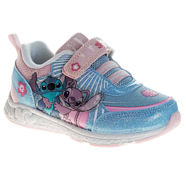 Little Girls Disney Stitch and Angel Light Up Fashion Sneakers