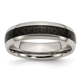 Mens Endless Affection(tm) Titanium Black Carbon Fiber Inlay Band