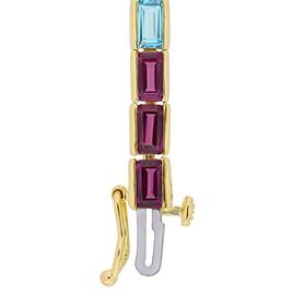 Gemstone Classics™ Plated Silver Rose de France Tennis Bracelet