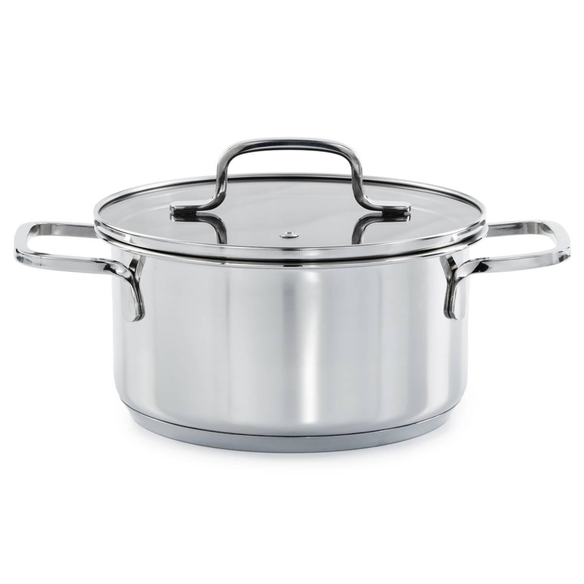 BergHOFF Helix Stainless Steel 7.25in. Stockpot w/ Glass Lid